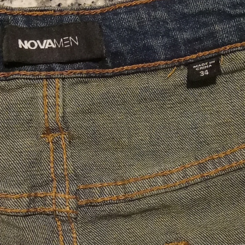 Fashion Nova Dark Blue Jean Shorts - Picture 5 of 5